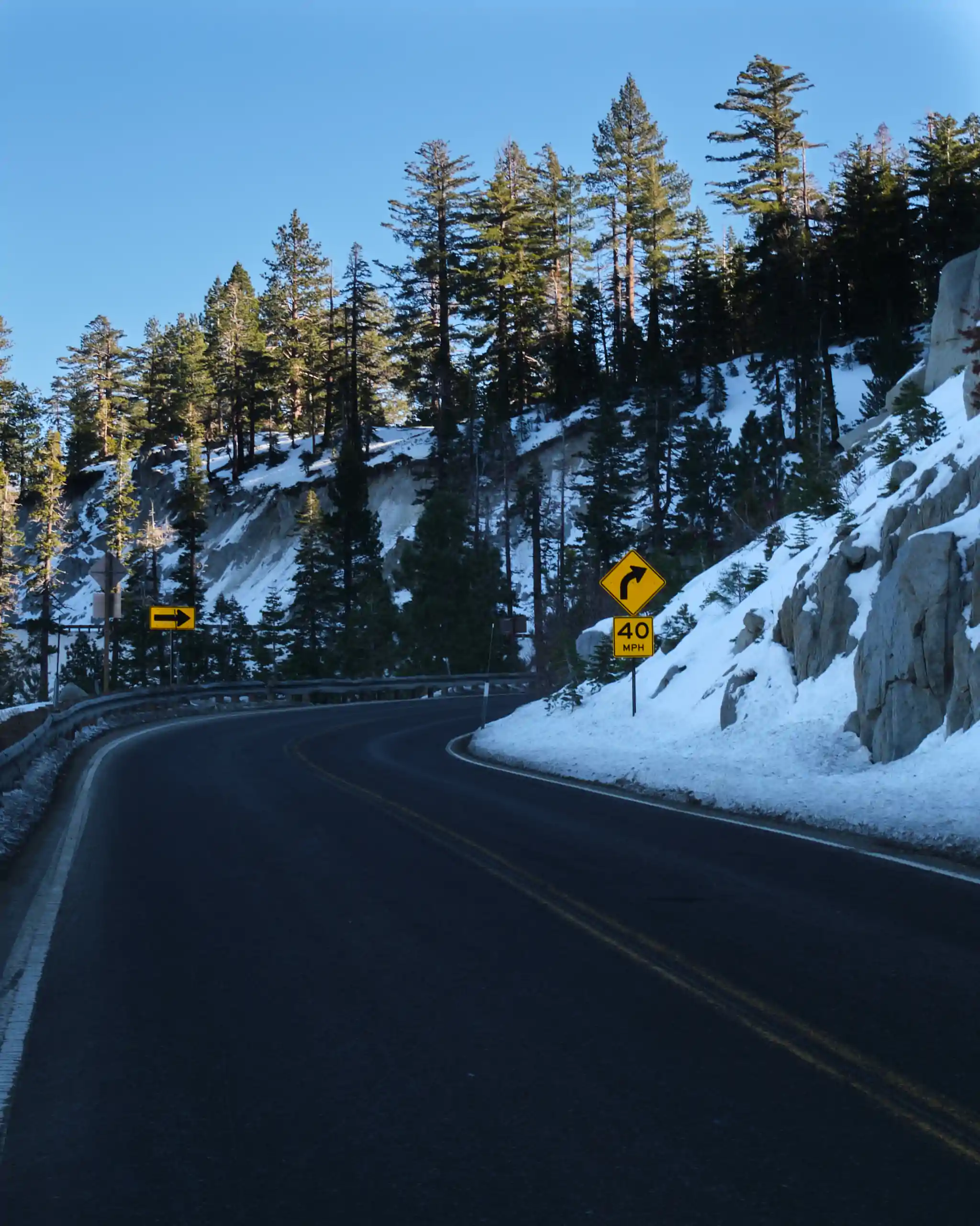 A turn in Tahoe lake