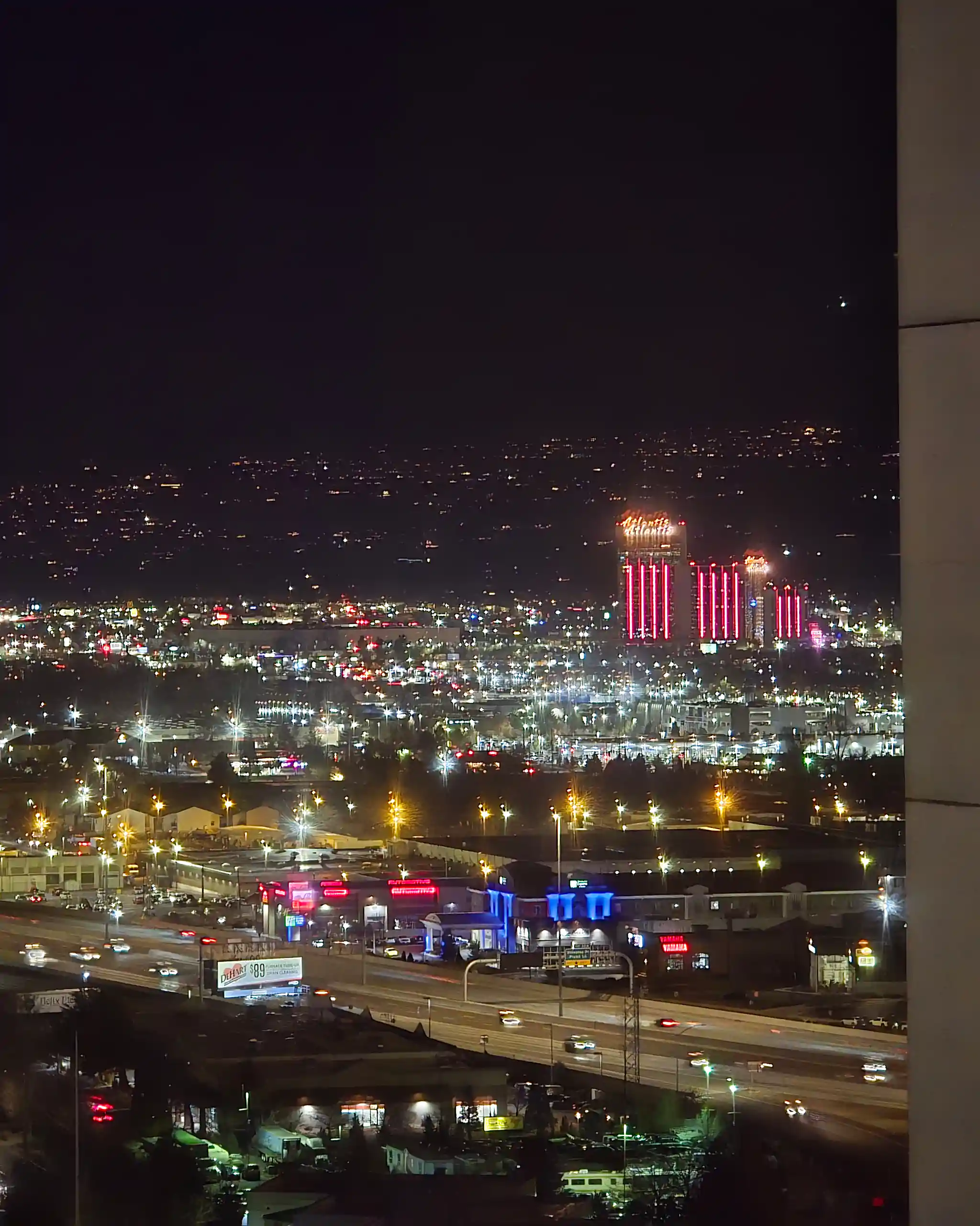 Reno Nevada from Grand sierra resort at night