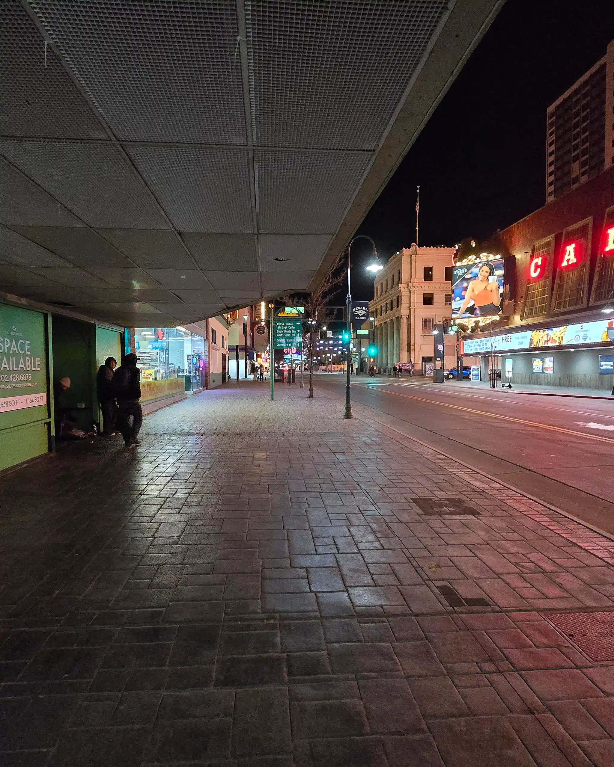 Reno Nevada downtown at night